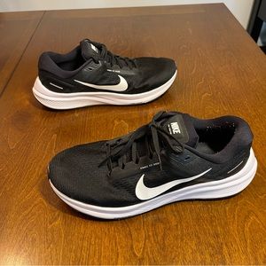 NIKE AIR ZOOM STRUCTURE 23 BLACK RUNNING SHOES